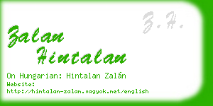 zalan hintalan business card